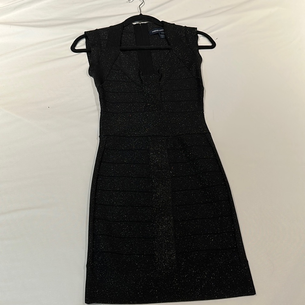 French connection black sparkle dress size 4